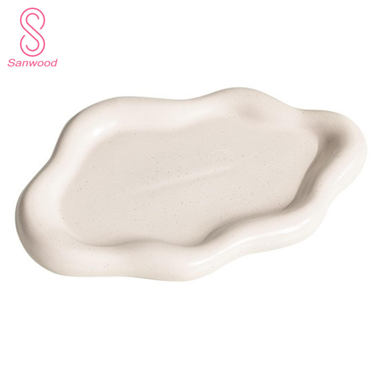 Plated Jewelry Tray Cloud Shape Ceramic Jewelry Tray Trinket Storage Plate for Bracelet Ring Holder Dish Perfume Display Stand Buyers' Favorite Jewelry Tray Organizer