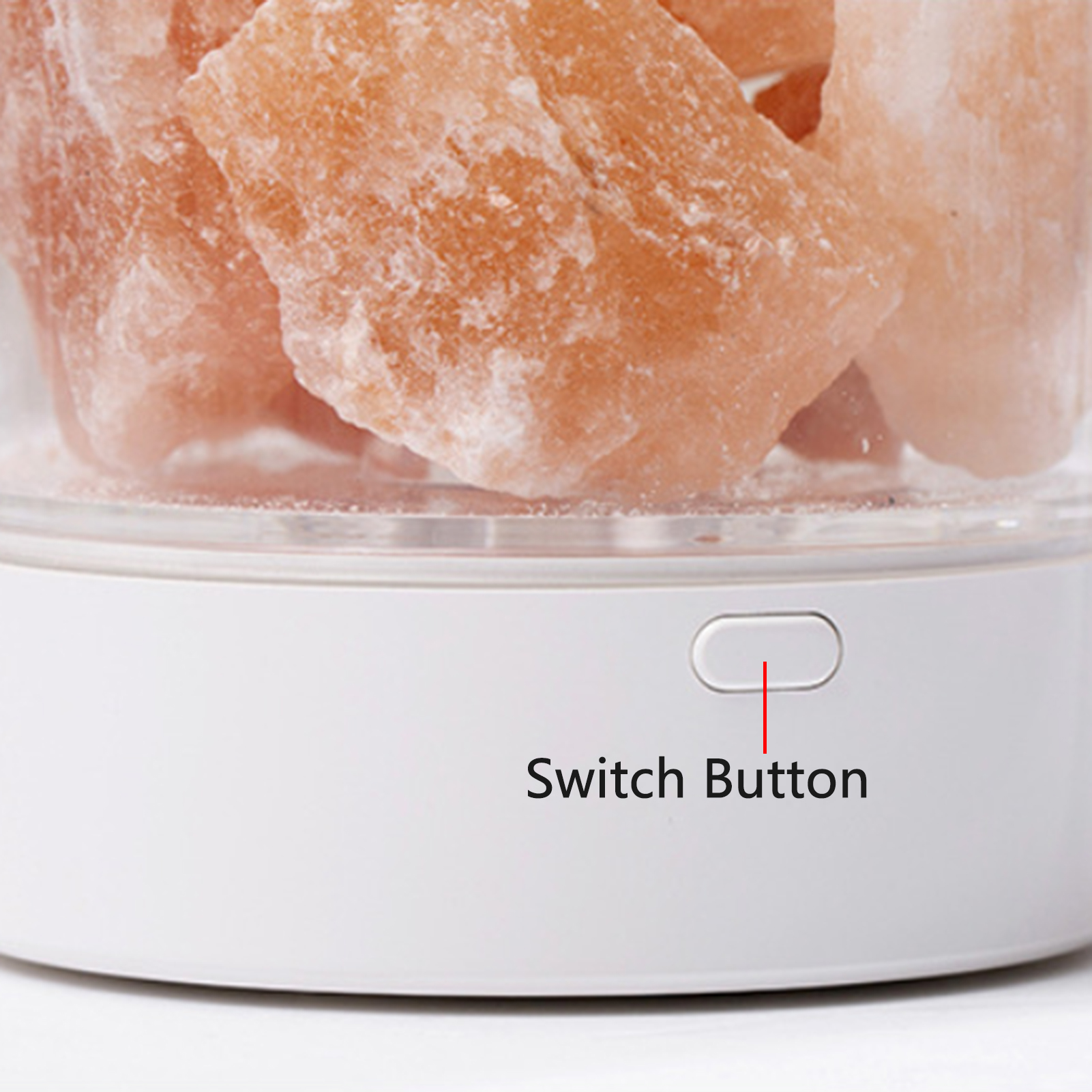 Migeet Natural Crystal Himalayan Salt Lamp Multi-color Brightness Adjustable Bedside Table Lamp. 