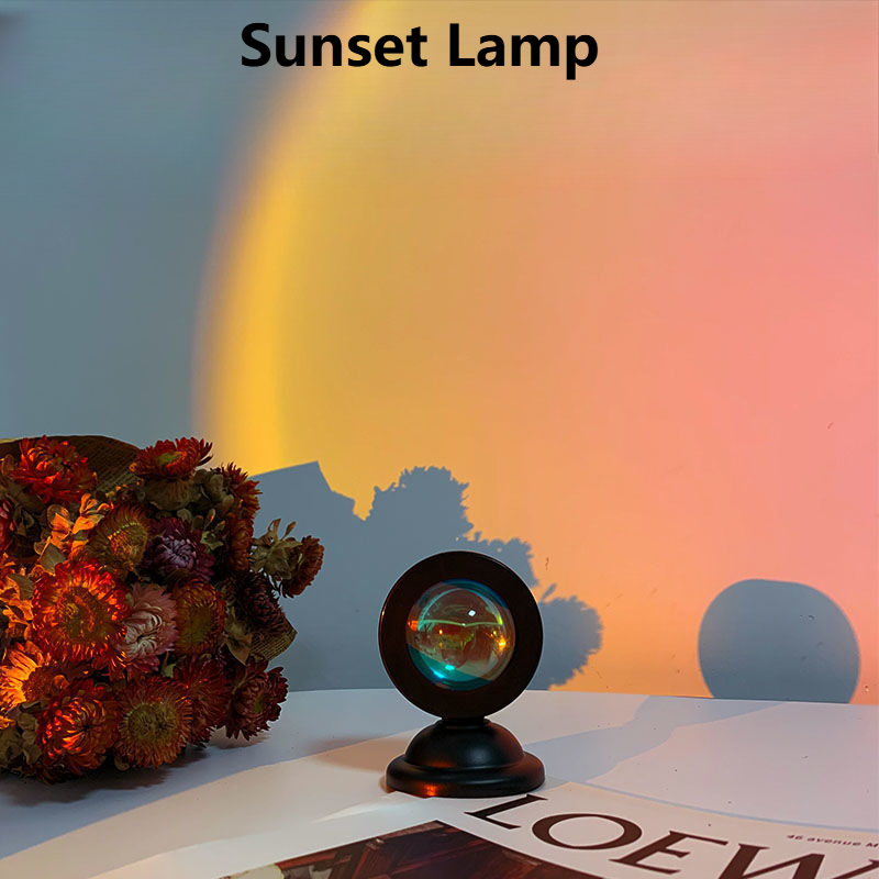 LED Sunset Lights USB Projection Night Lights Portable Neon Lights for Bedrooms. 