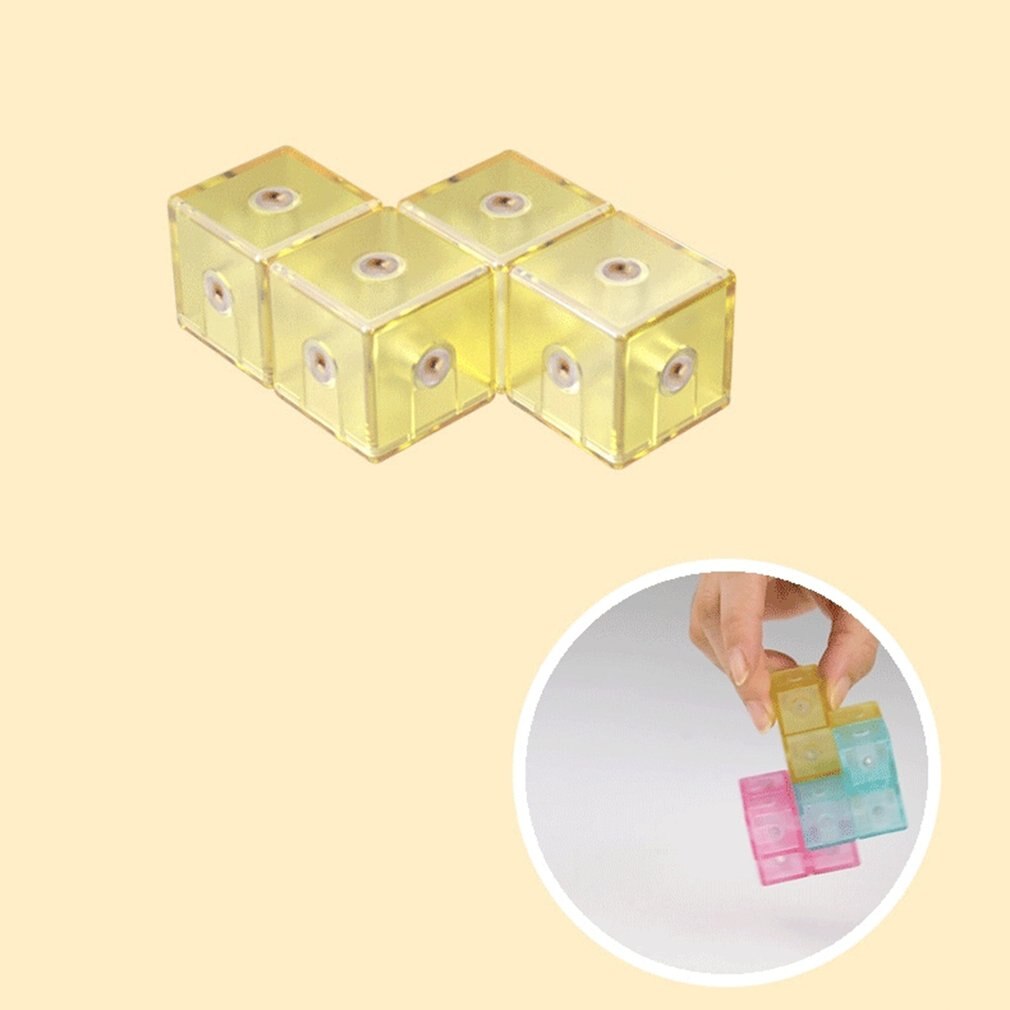 【happy one】Puzzle blocks magnetic cube magic Soma cube magnet cube toys for children for kids. 