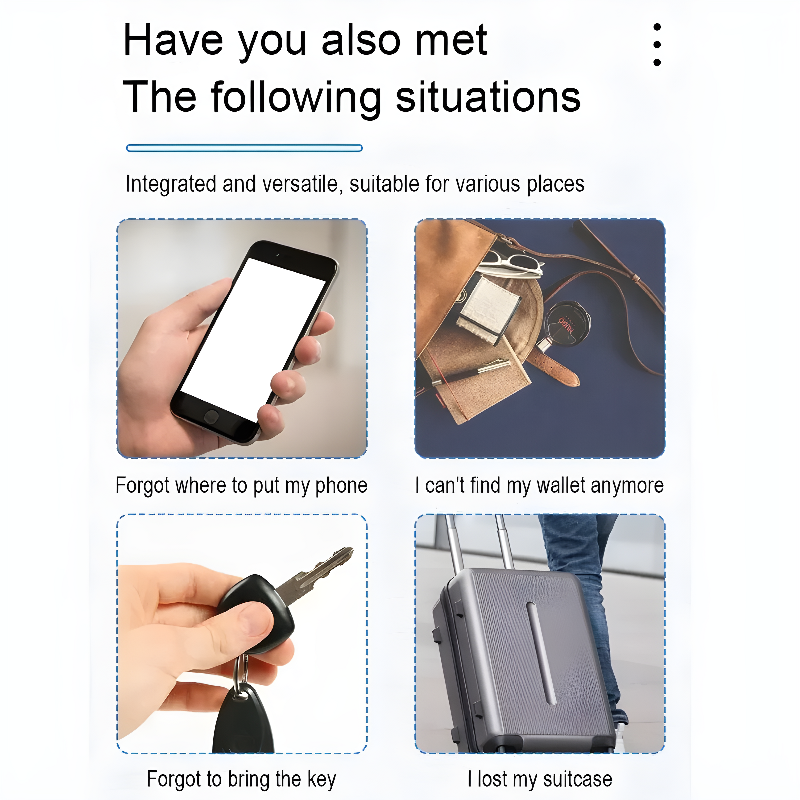 Smart Finder Tracker Key Finder Phone Airtag APP Search With Alarm Real-time Location Children Positioning Pet Locator Tracker. 