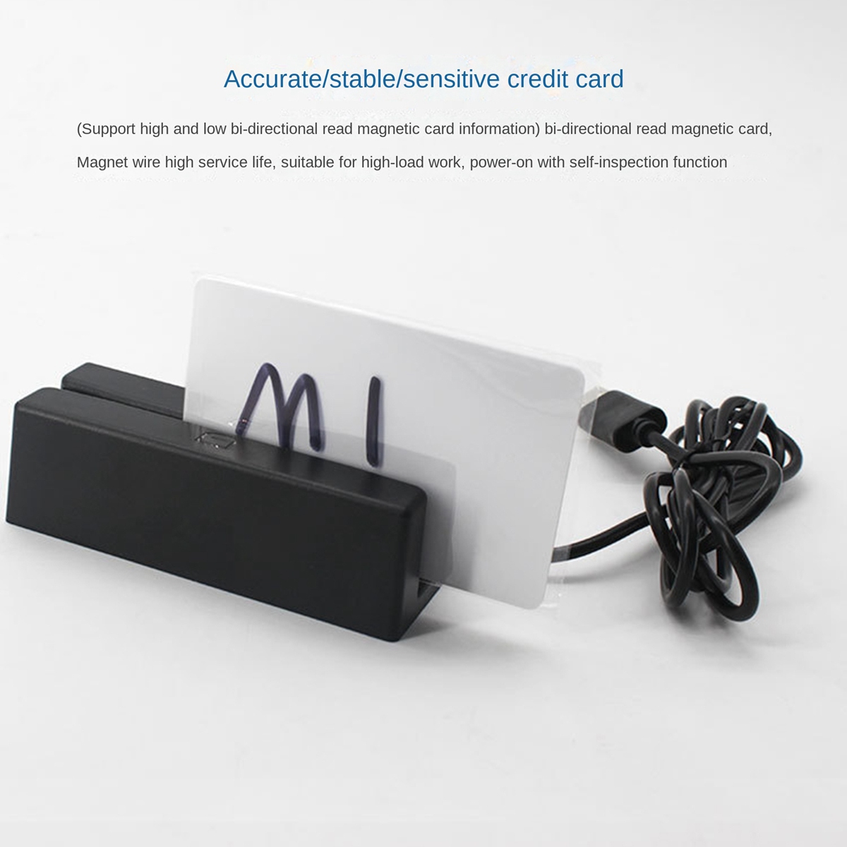 MSR90 USB Magnetic Strip Card Reading Machine Card Reader Stripe 3 Tracks Mini Swiper for USB PC. 