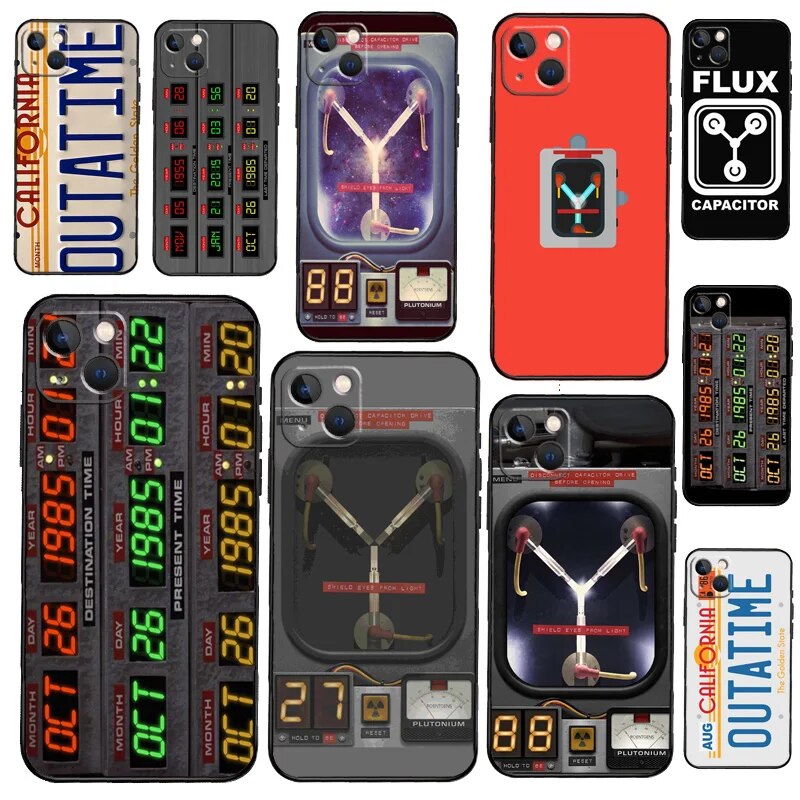 Back to the Future Flux Capacitor Phone Case For iPhone 13 12 Mini 11 14 15 Pro Max SE 2020 7 8 Plus X XS Max XR Cover Shell