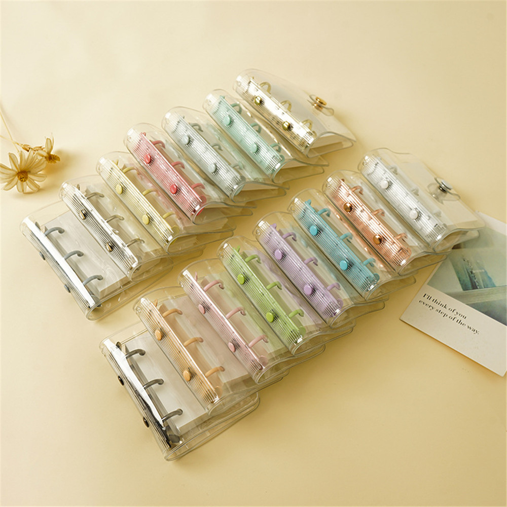 3 Ring Mini Notebook Mini Loose-leaf Hand Book Portable Small Notebook 3 Ring School Supplies Notebook Ring Binder Student Mini Loose-leaf Notebook