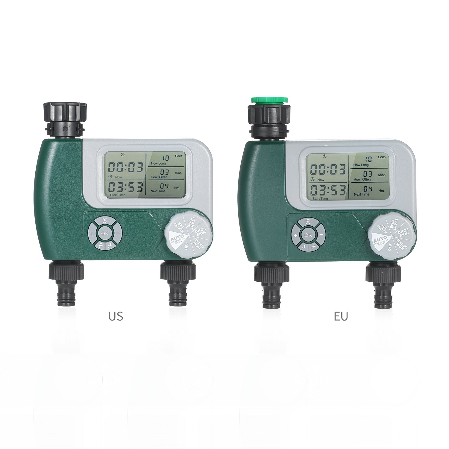 Digital Hose Faucet Timer Outdoor  Operated Automatic Watering Sprinkler System Irrigation Controller with 2 Outlet. 
