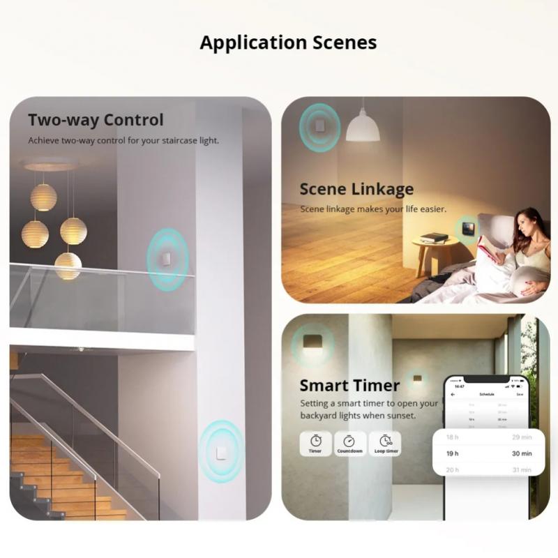 SONOFF ZBMINIL2 Smart Switch No Neutral Wire Required Smart Home 2 Way Wireless Control Work with eWeLink Alexa Google Home. 