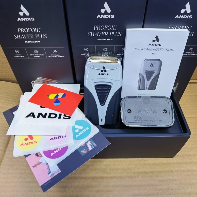 Original Andis Profoil Lithium Plus Titanium Foil Shaver 17260 Electric Shaver for Men Beard Stubble Razor Bald Shaving Machine