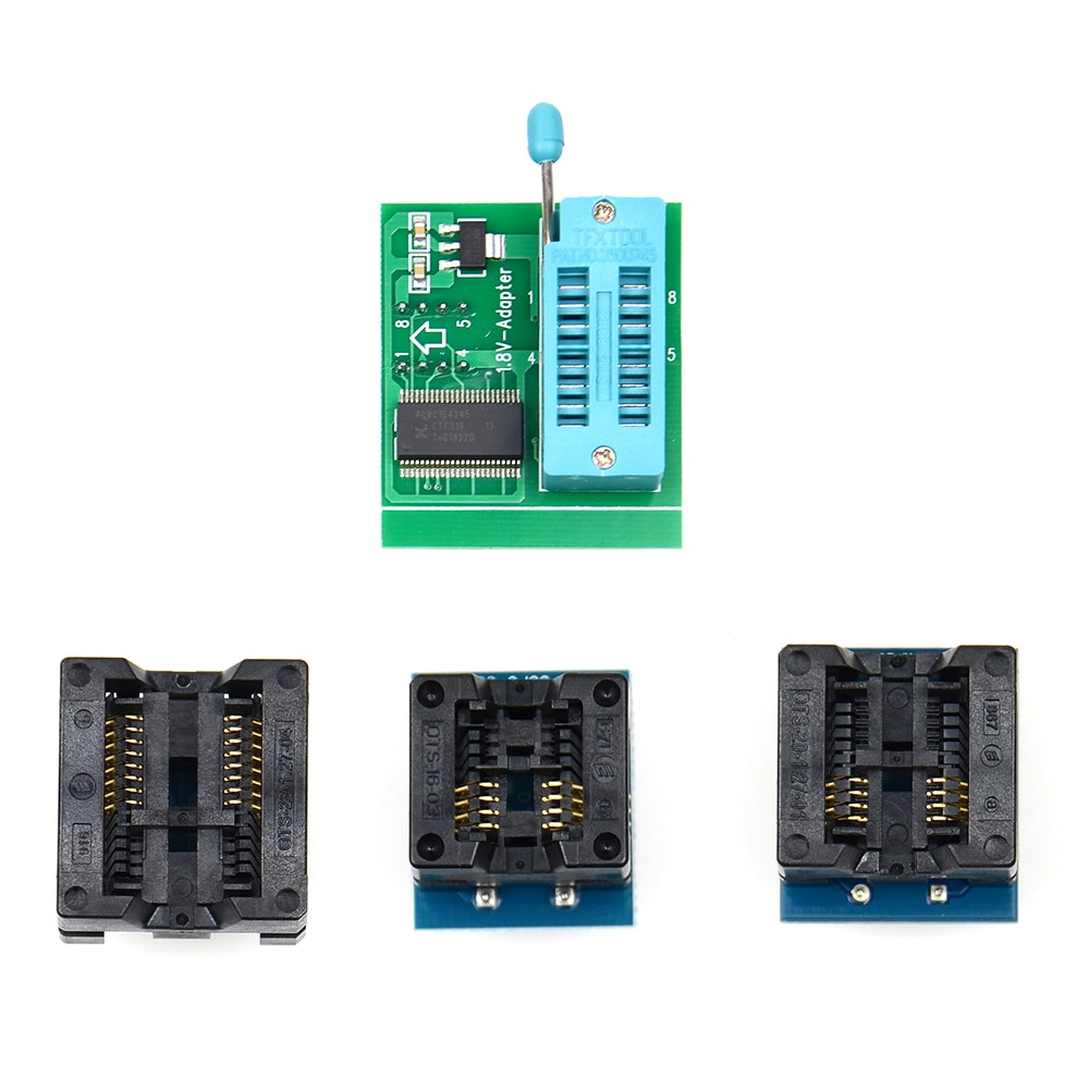 【happy one】Upmely EZP2019 USB Programmer Support 24 25 93 Flash Chip Full Set with 10 Pcs Adapters Programming Calculator. 