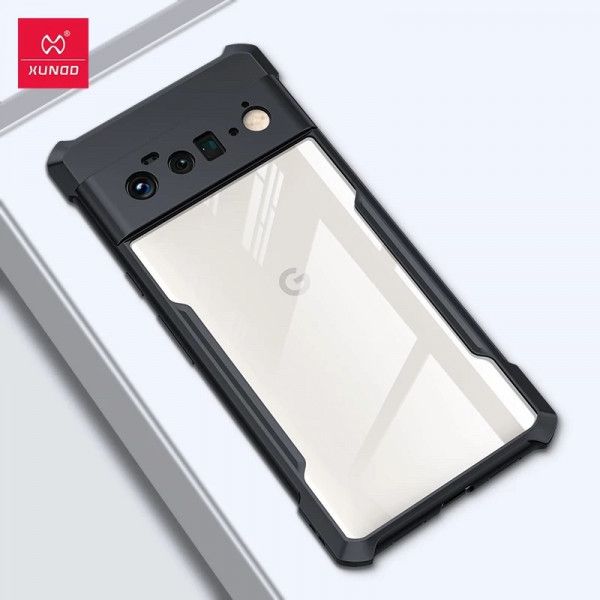 TheGiftKart ShockProof Clear Back Cover Case for Google Pixel 7 PRO | 360 Degree Protection | Hard Transparent Back Cover Case for Google Pixel 7 Pro (PC & TPU, Black Bumper). 