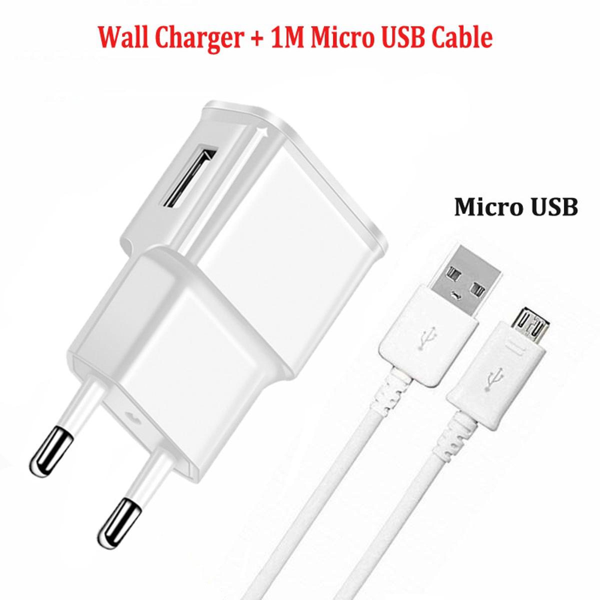 【happy one】5V 2A EU Plug Charger Adapter Micro USB Charging Cable For Samsung J3 J5 J7 J4 J6 + A6 A7 A8 J2 A3 Wall Charger