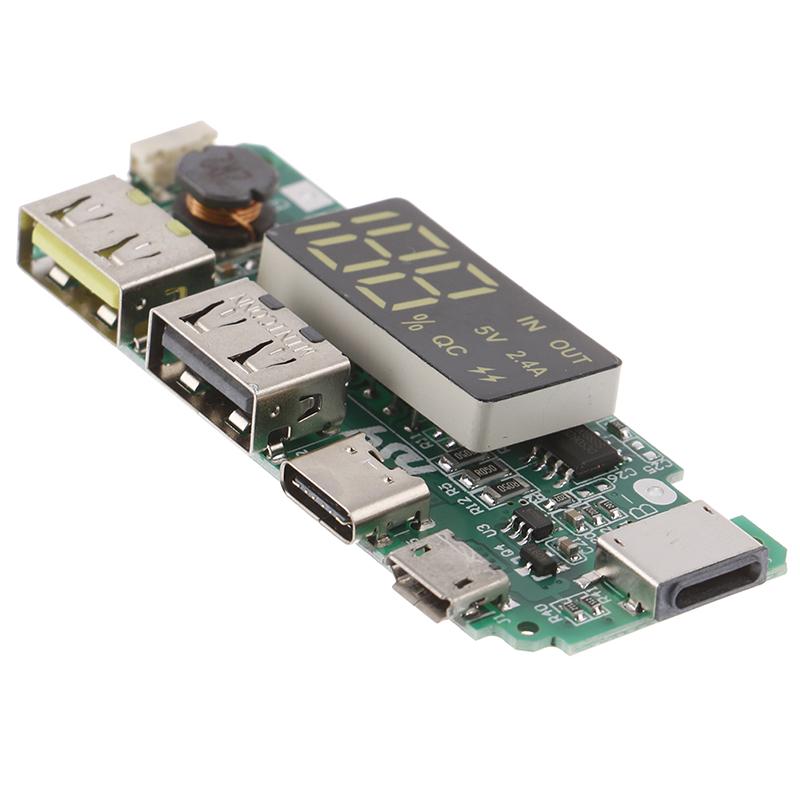 Power Bank First Charging Circuit Type C Micro Lightning USB Supported Dual Output 5V 2.4A LED Display First Charging Circuit Module - Power Bank - power bank circuit. 