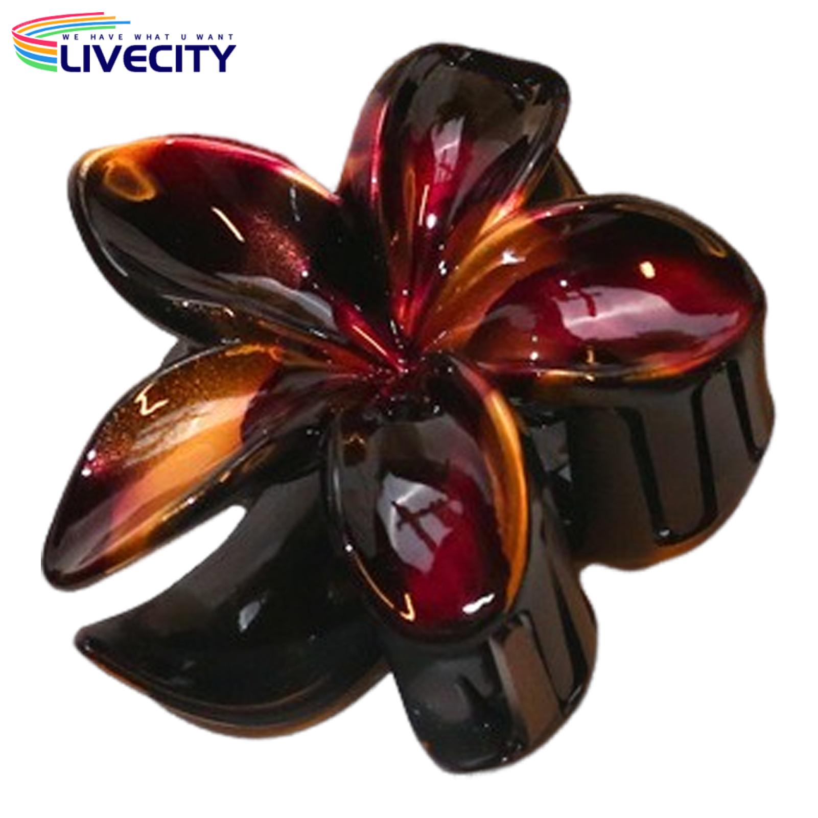 Hair Claw for Daily Wear Gradient Color Flower Hair Claw Clip Anti-slip Decorative Headwear for Women Fashion Accessory Get-together Hair Accessory