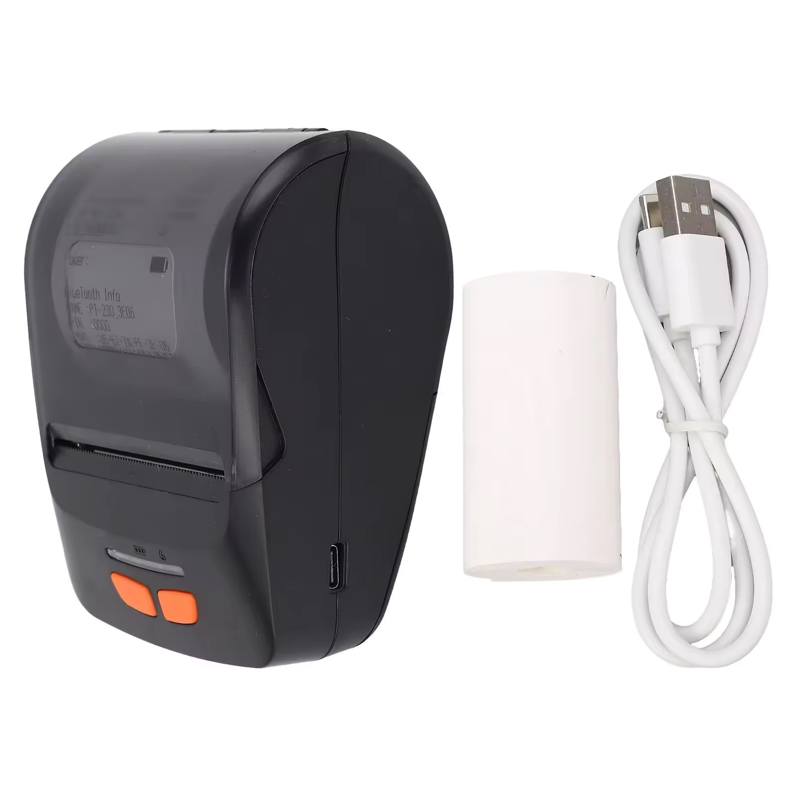 Portable Thermal Receipt Printer - 58mm POS Printer (2-inch) with USB and Bluetooth Support | Compatible with ESC/POS print commands | works seamlessly with Android, iOS, and Windows | Ideal for shops, small businesses, and restaurants | PT230. 