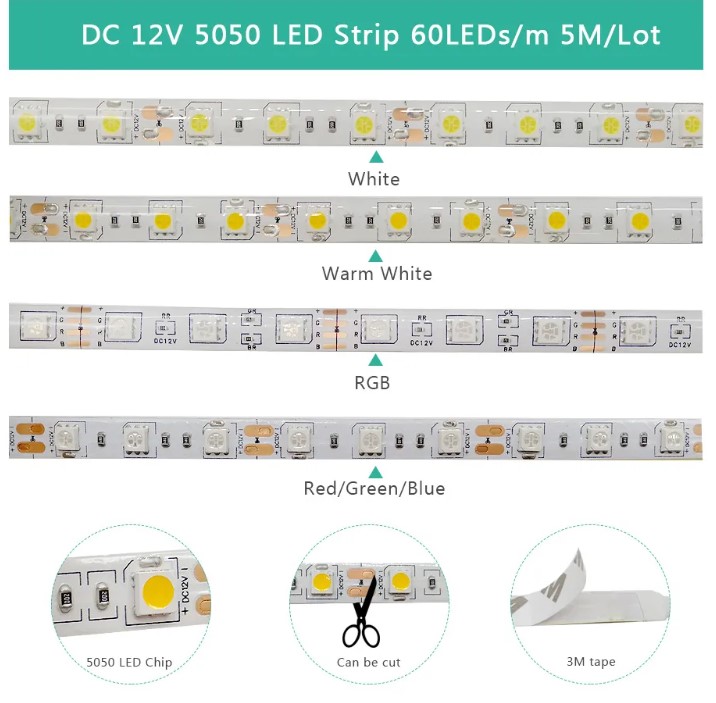 5 Meter USB Led Strip Light RGB 2835 LED Light Bluetooth APP Control With Remote Flexible Lamp Tape Lights. 