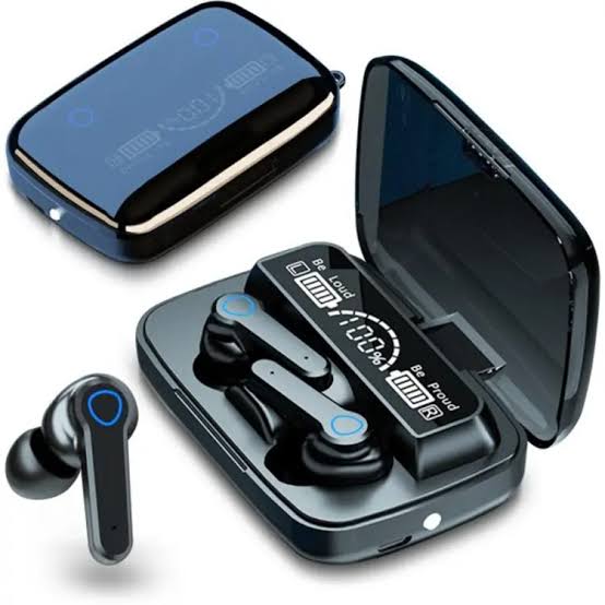 M19 TWS Wireless Bluetooth 5.1 Earbuds with LED Display Touch Control Noise Reduction Microphone Flashlight and Power Bank. 