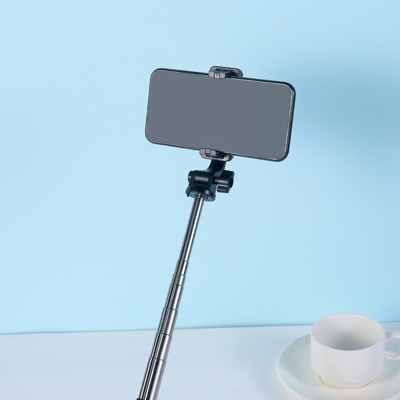 New private mode wire control selfie stick bluetooth remote control selfie stick mobile phone live lazy stand tripod mini. 