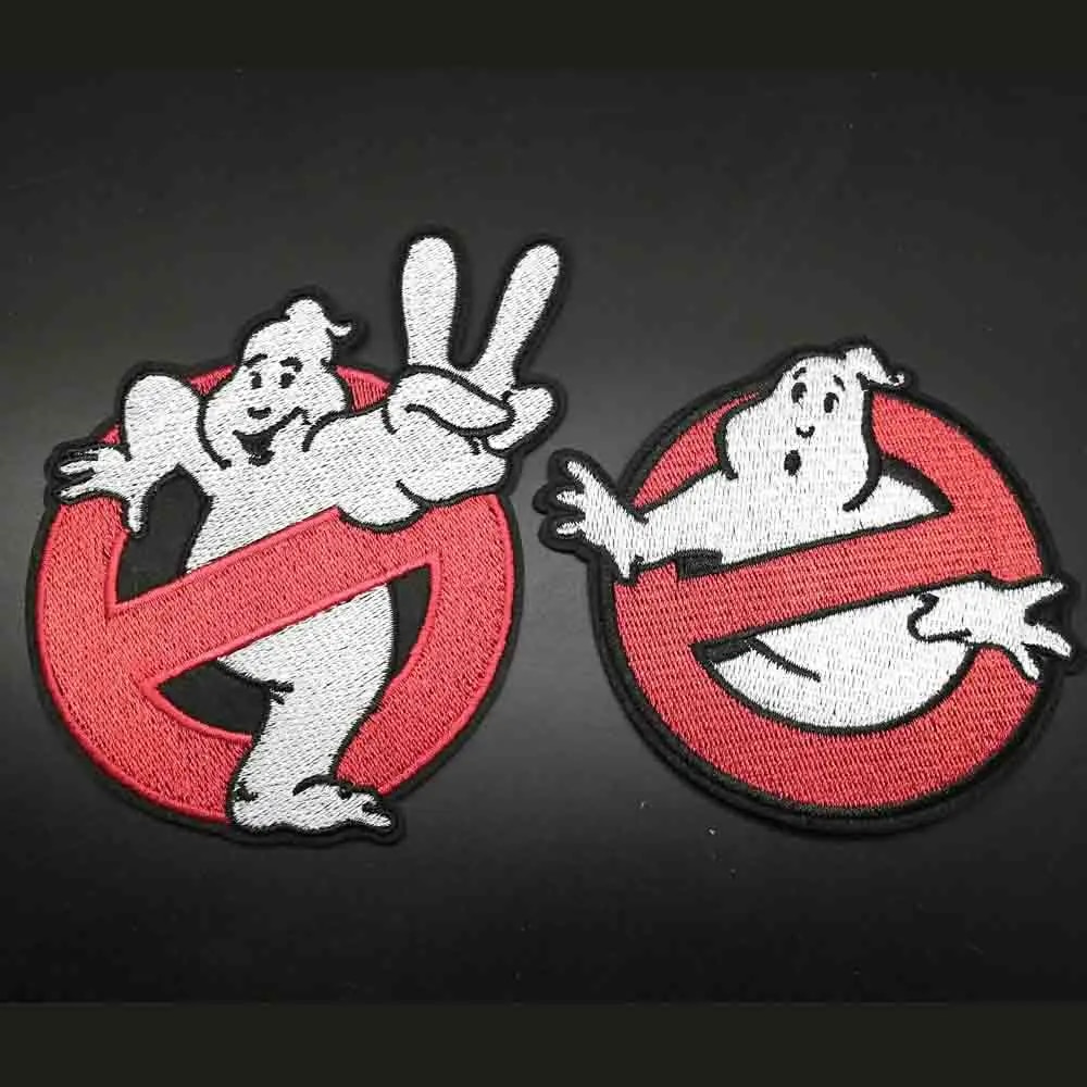 Ghostbuster Tactical Embroidered Patches Iron on Punk Patch for Clothes Stickers Horror Movie Morale Badge Backpack Accessory. 