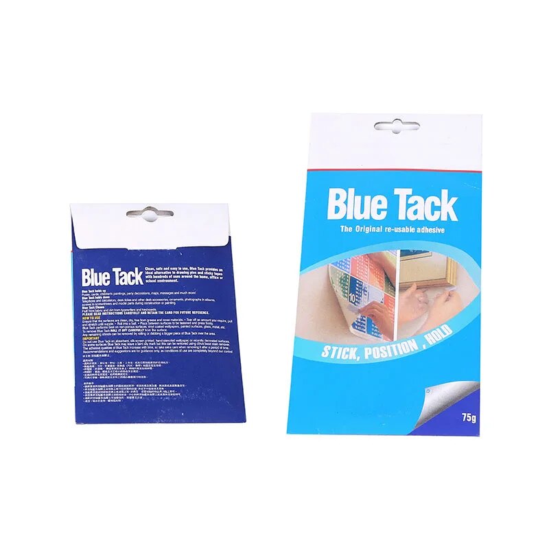 50/75G Blue Tack Reusable Adhesive Putty Sticky Tack Non-Toxic Removable Wall Safe Tack Putty for Poster Photo Frames Party. 