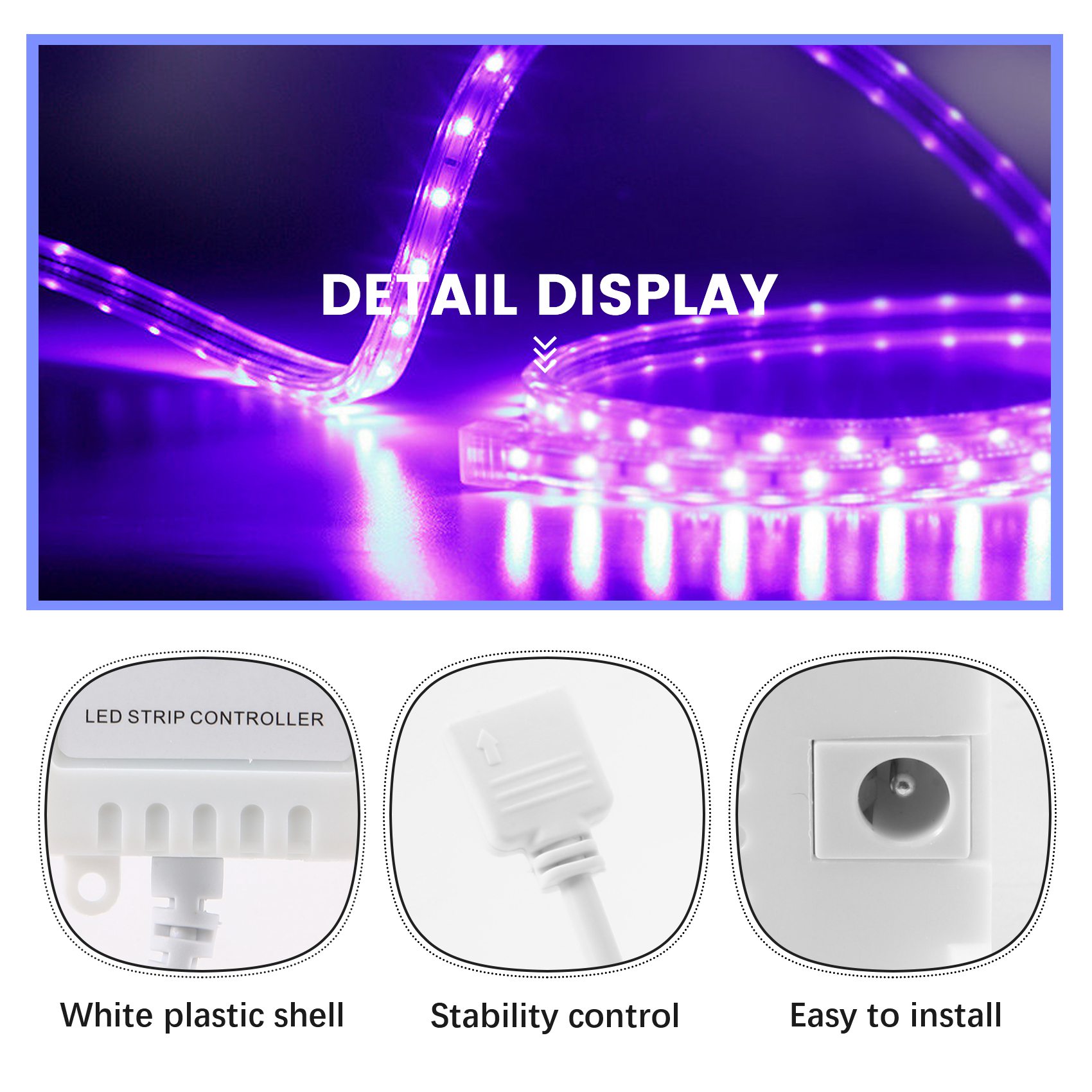 Tuya Zigbee Smart Led Controller RGB for Light Strip 5V-24V Compatible ZHA Zigbee2MQTT Tasmota Alexa Home. 