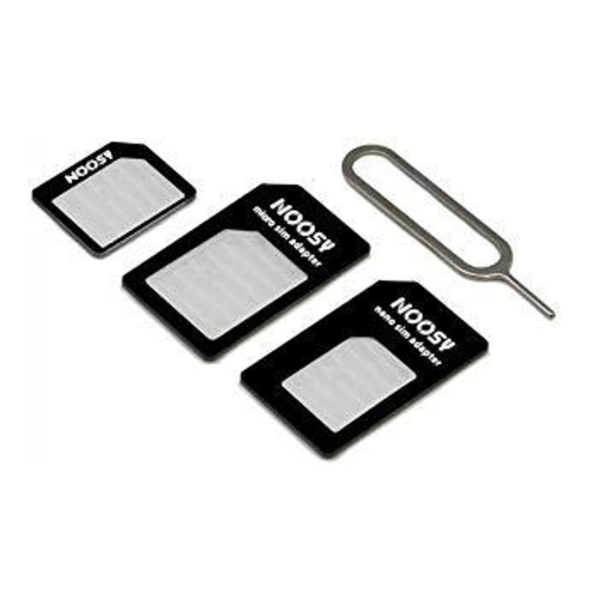 Noosy Micro Nano Sim Card Adapter Sim Kit 4 in 1