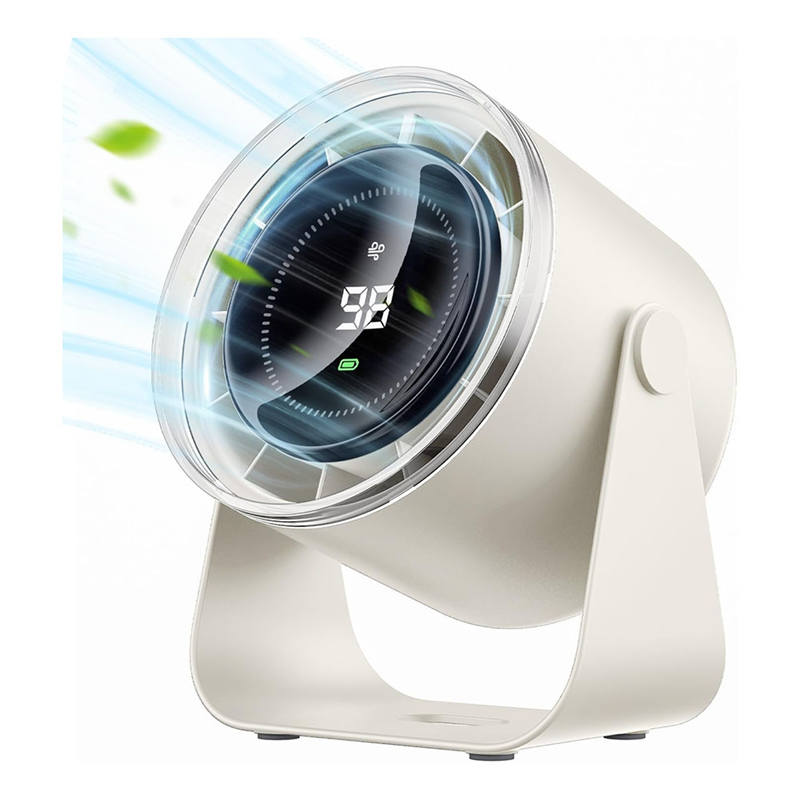 Desk Fan with Battery Operated,Quiet Display Portable Fan for Office,Home,100 Speeds 115° Tilt Table Fan