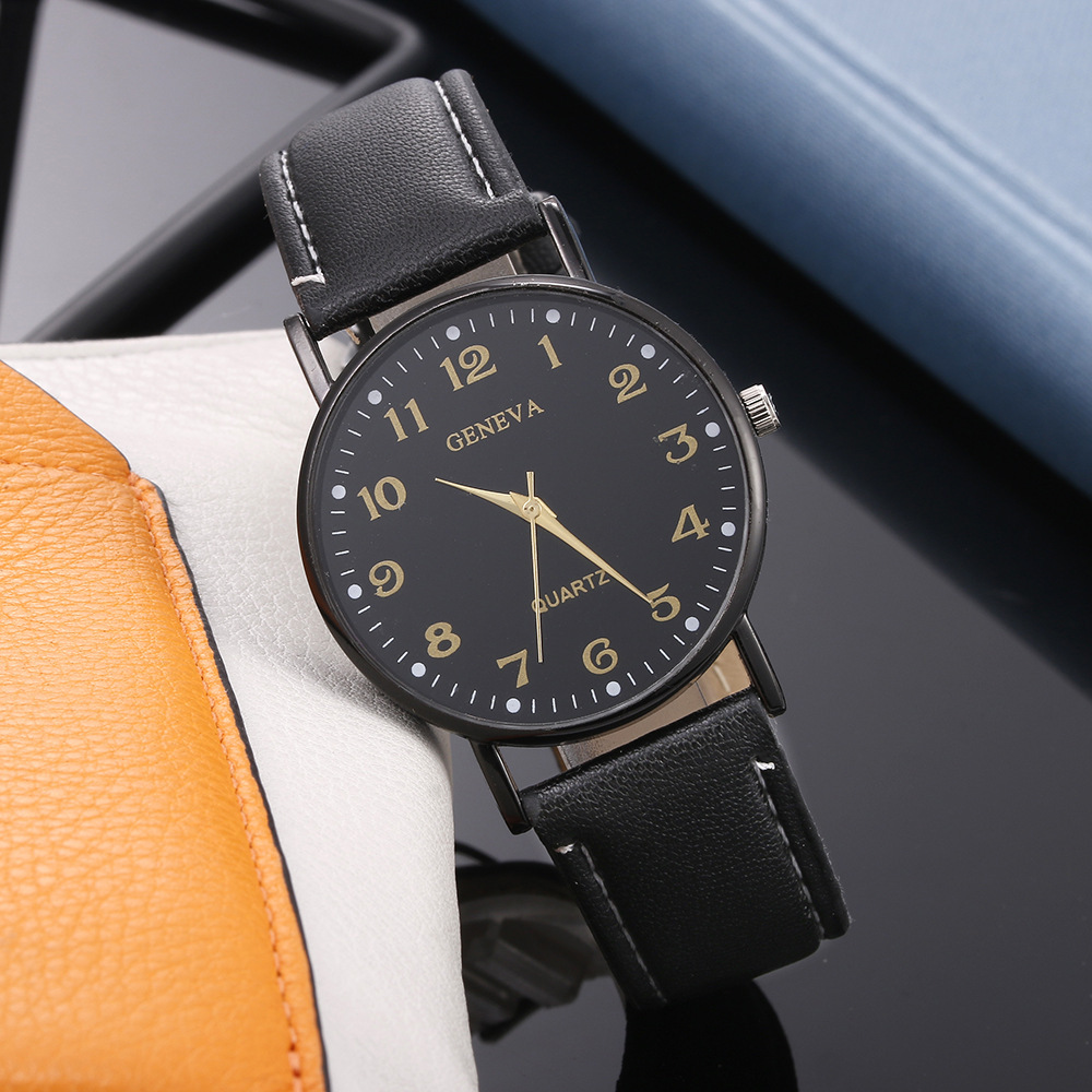 Foreign Trade Hot Selling Korean Style Simple Digital Scale Retro College Style Belt Fashion Women's Watches Student Casual Watch Men