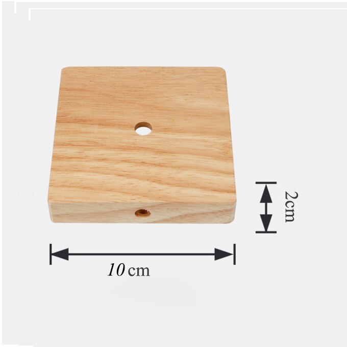 【VisioN Shop】Multi Size DIY Wood Ceiling Base Canopy Plate Multi Holes Light Fittings Rectangular Lighting Accessories. 