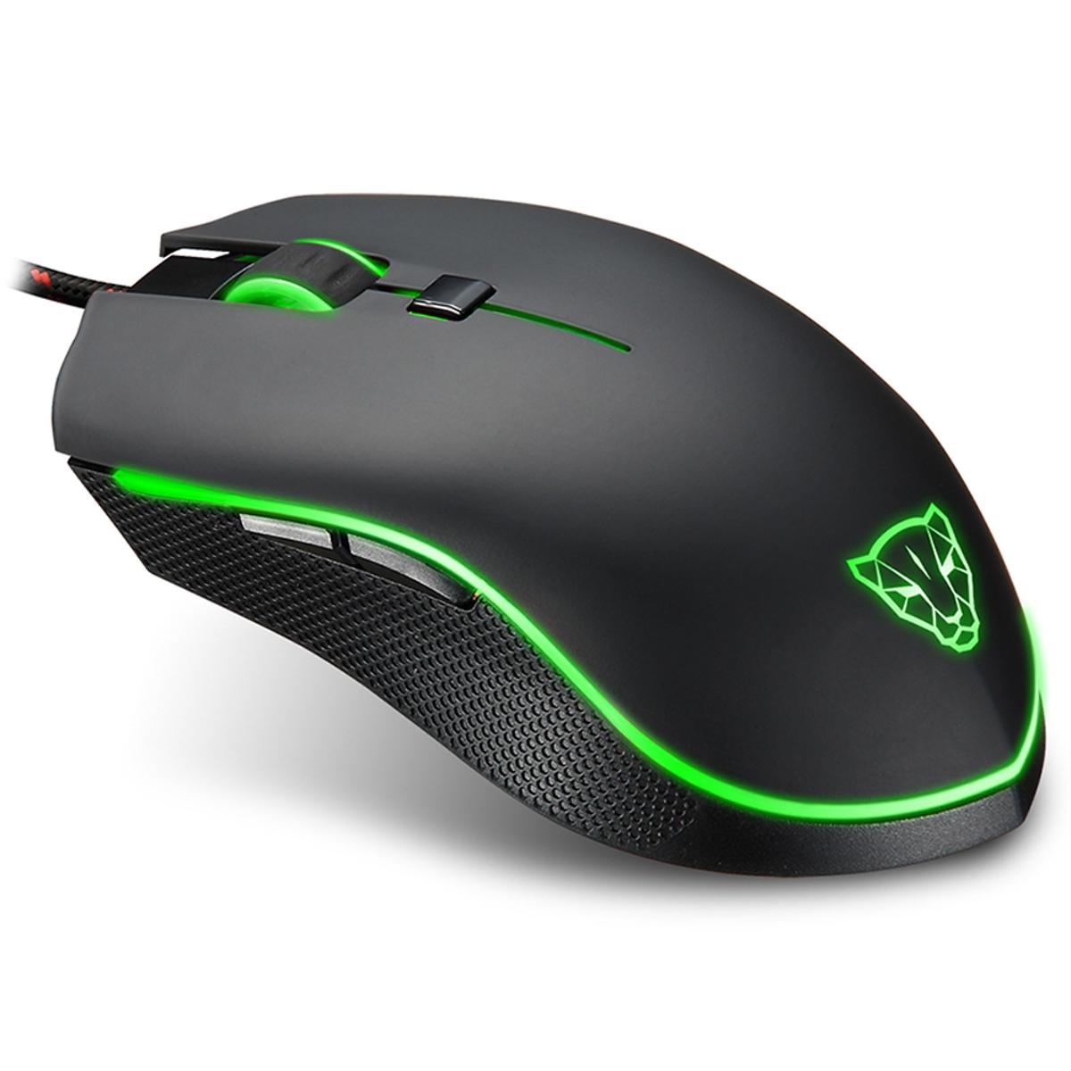 Motospeed V40 Ergonomic Optical Professional Esport Gaming Mouse Mice Adjustable 4000 DPI Breathing LED Light USB Wired with 6 Buttons for Mac Laptop PC Computer