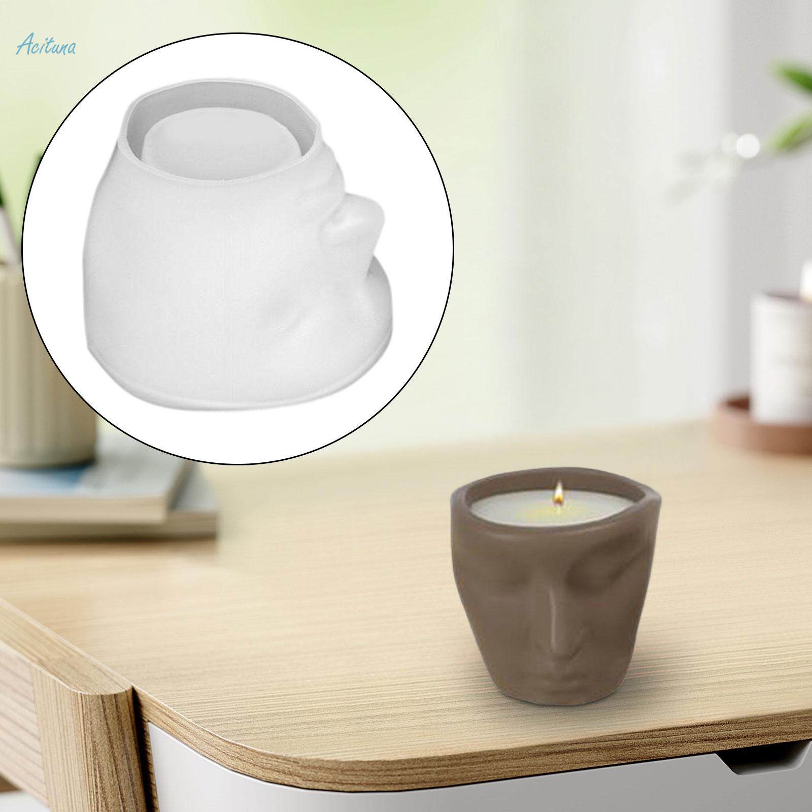 Abstract Human Face Silicone Model Epoxy Resin Casting Model DIY Clay Model Cup. 