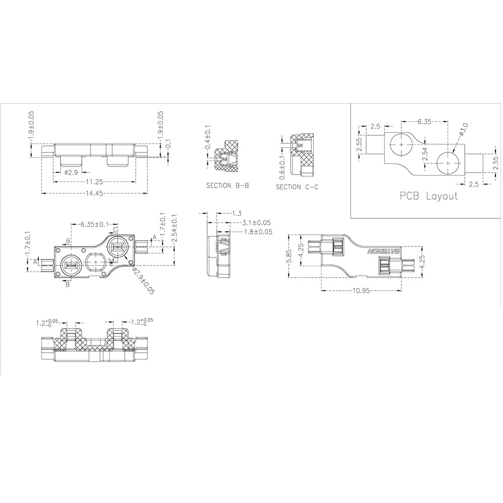 10pcs Gateron Hot Swap Sockets for MX Switches DIY Mechanical Keyboard Hotswap PCB. 