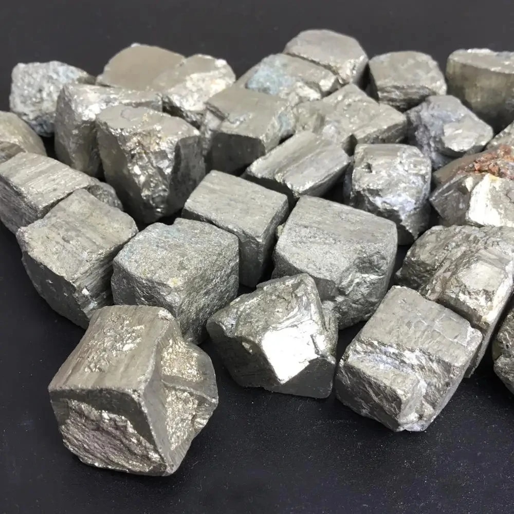 Natural High Density Cubic Pyrite Stone, Rough Gold, Irregular Ore Mineral, Teaching Specimen, Gemstone Ornaments. 