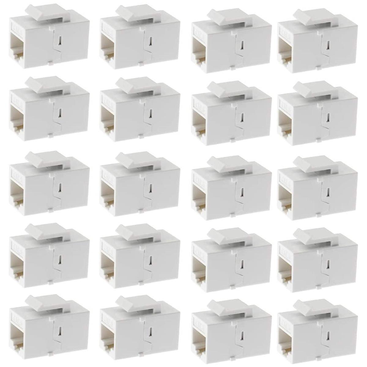 Ethernet Keystone Coupler, Cat6 RJ45 Keystone Jack Inline Female