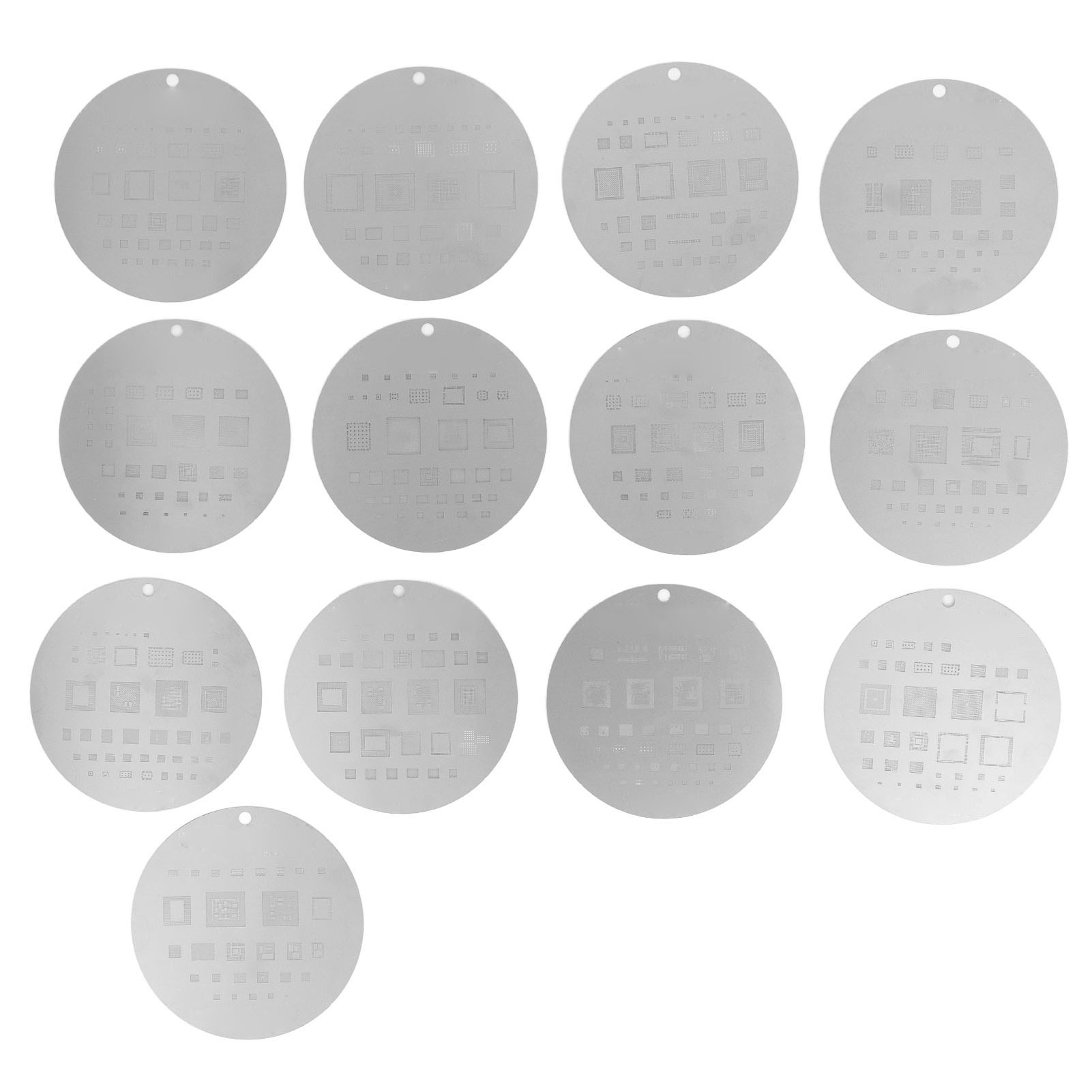 BGA Reballing Stencils, BGA Reballing Steel Stencil Half Cut Process Rounded Rectangle Hole Accurate Positioning Compact Durable with IC Groove for CPU