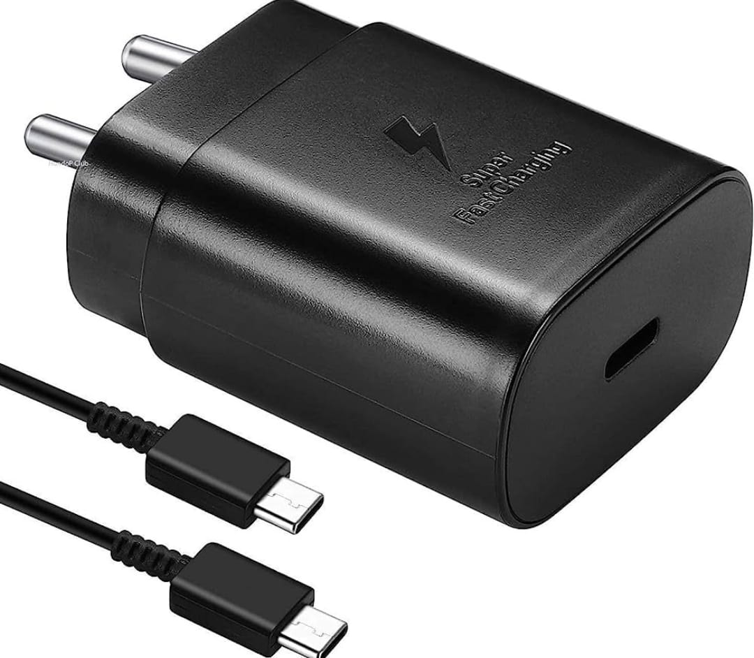 Samsung 45W PD Super Fast Charger 2.0 with Type C to Type C data cable. 45 watt fast charger samsung. 