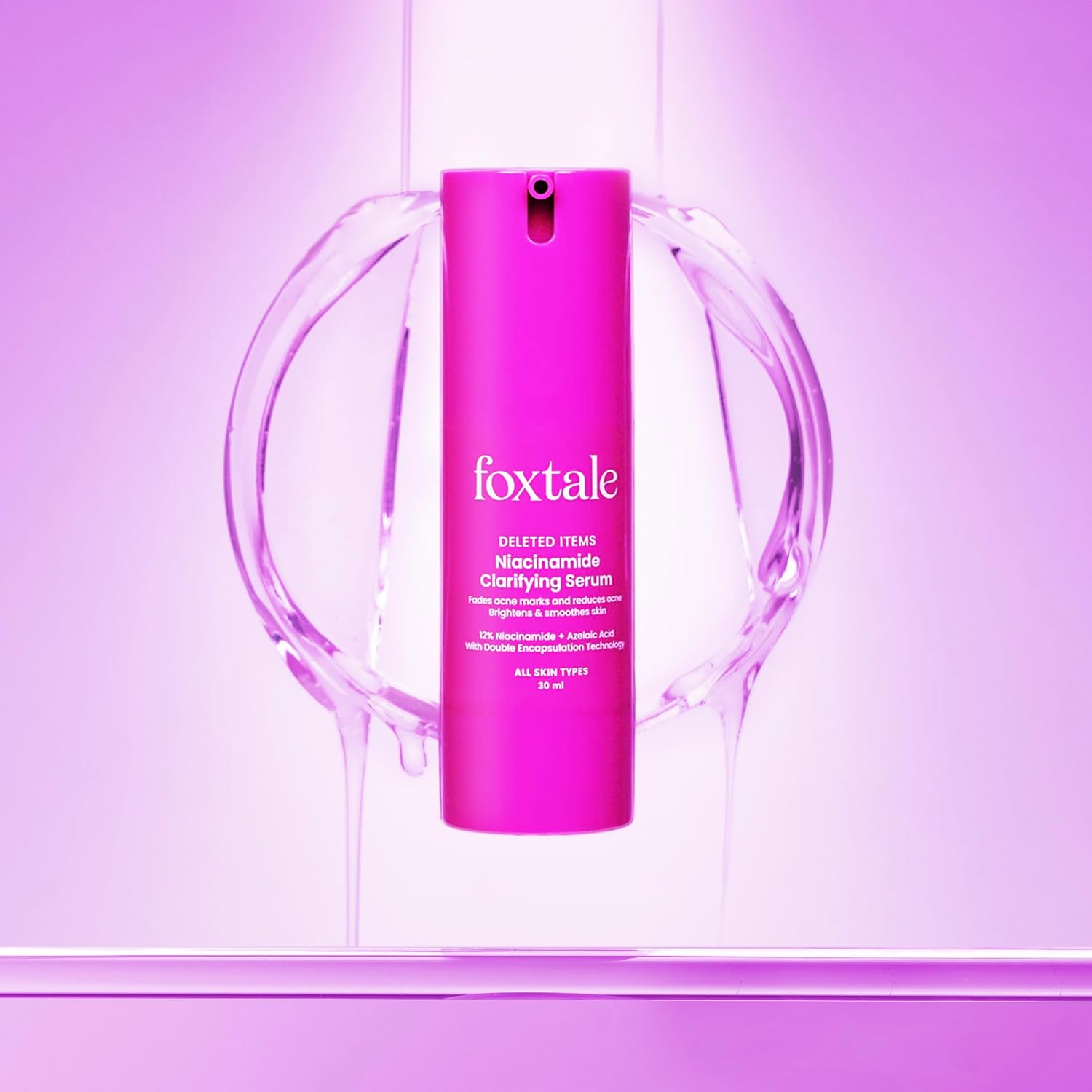 Foxtale Niacinamide Clarifying serum with Azelaic Acid for Oil Control & Brightening 30 ml. 