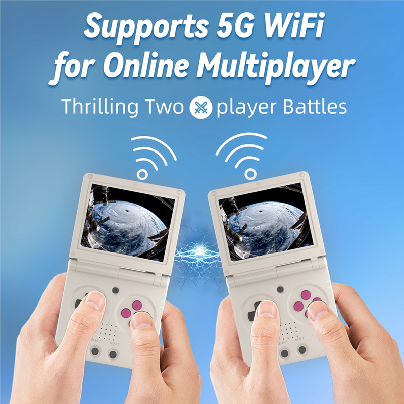 JAERBEE Handheld Game Console for AMPOWN RG35XXSP Retro PSP Game Console Folding Flip Cover Wireless Game Console,C. 