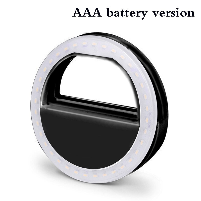 【VisioN Shop】Universal Selfie LED Ring Flash Light Portable Phone 36 LEDS Selfie Lamp Ring Clip For IPhone 6 8 7 Plus 11. 