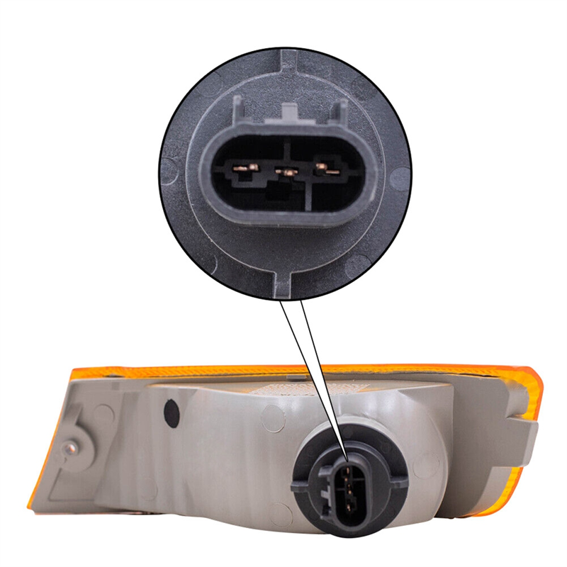 Car Side Marker Indicator 55156766AE 55156767AD Amber with LED Daytime Light for Jeep Liberty 2005-2007. 