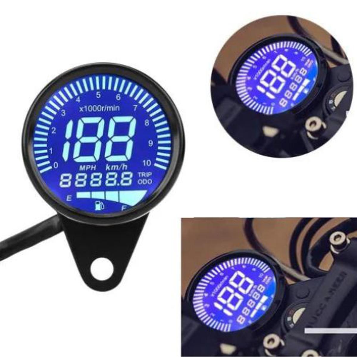 Digital Speed Meter for motorcycle Universal 12V Motorcycle Instrument Modified Digital Motorbike Speedometer Tachometer Gauge LCD Display. 
