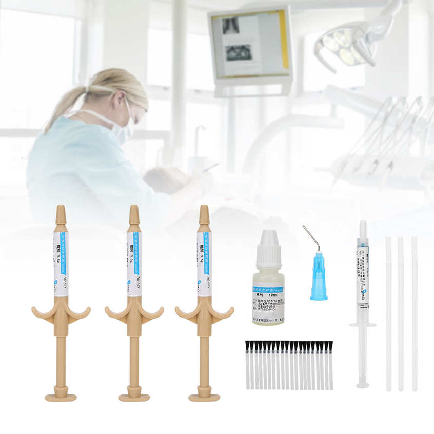 Dental Tool Orthodontic Brackets Braces Glue Bonding Self Curing Adhesive Paste Kit( ). 
