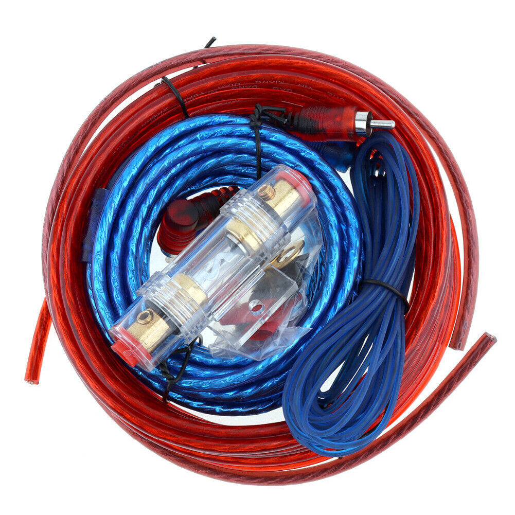 1500W Audio Speakers Wiring Kit 8GA Car Subwoofer Cable 18GA Subwoofer Speaker Line for Car Modification for Auto Vehicle Parts. 