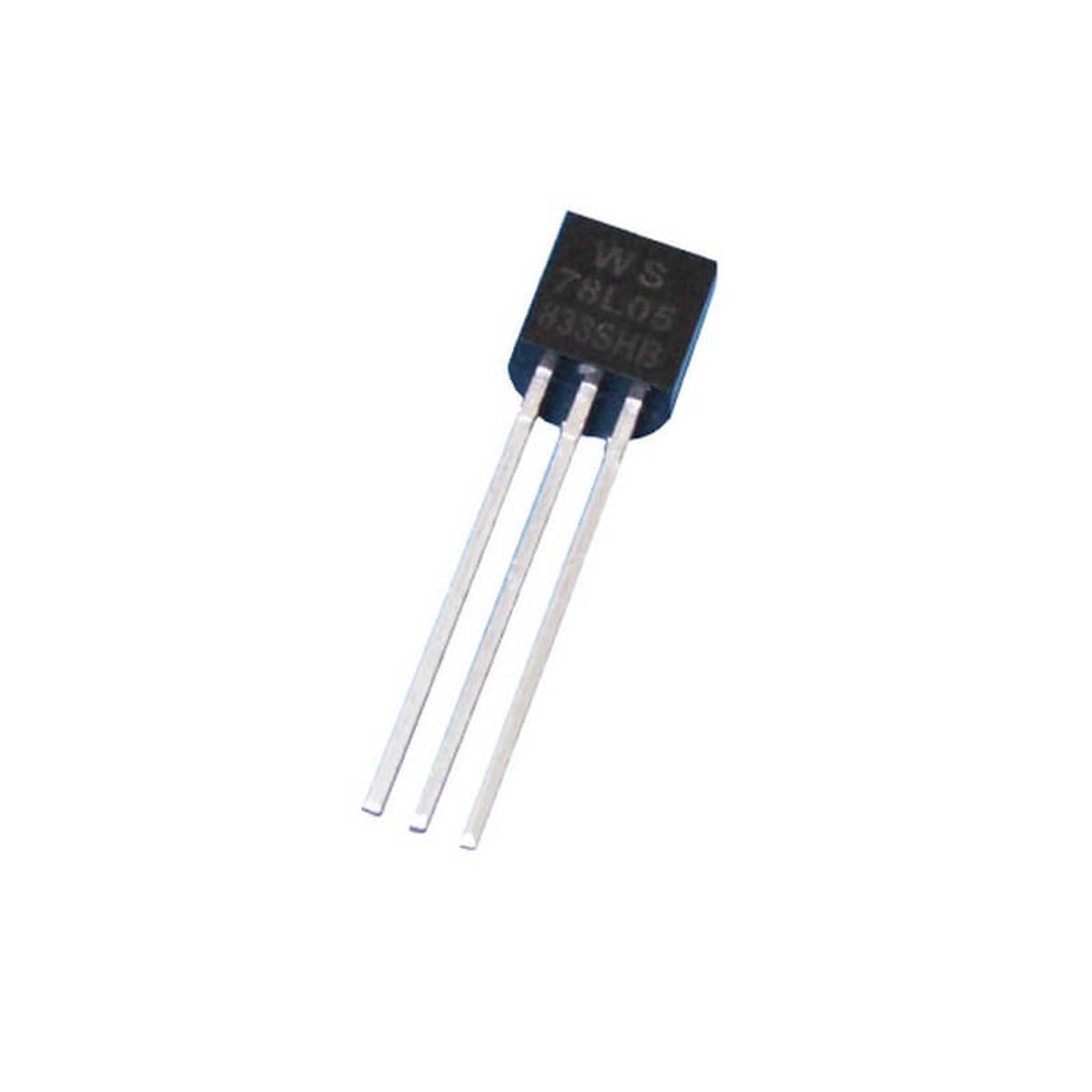 5Pcs-Transistor L78L05 IC 78L05 Voltage Regulator IC 78L05 Transistor DC 5V 100mA  TO-92 Package 3 Pin Leads 78L05 Voltage Regulator Transistor 