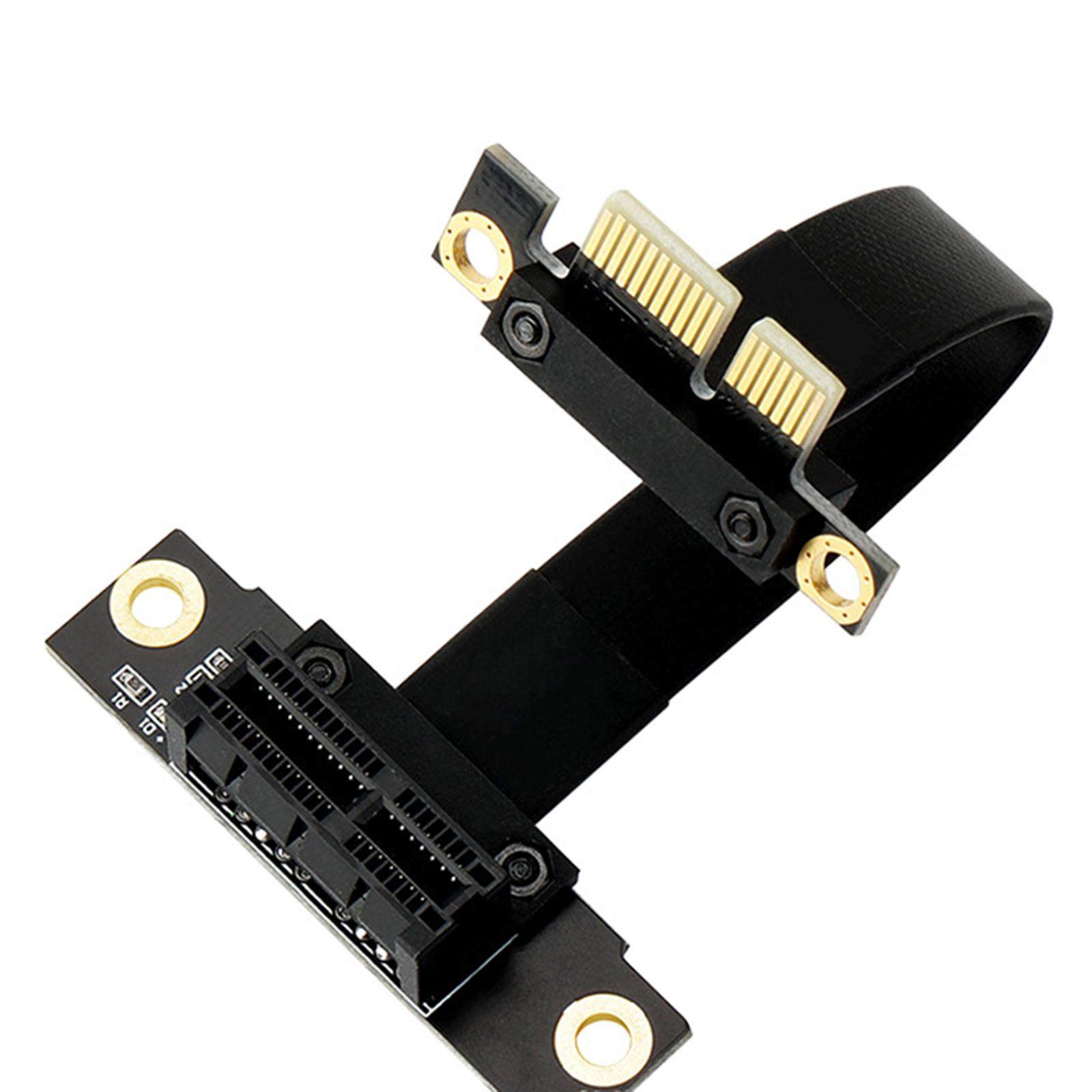 PCI Express Extension Cable PCIe x1 to x1 x4 Pci-E x1 Extension Cable Pci-E Riser Card Expansion Card Cable for Motherboard /Extender/ Adapter - 5cm. 