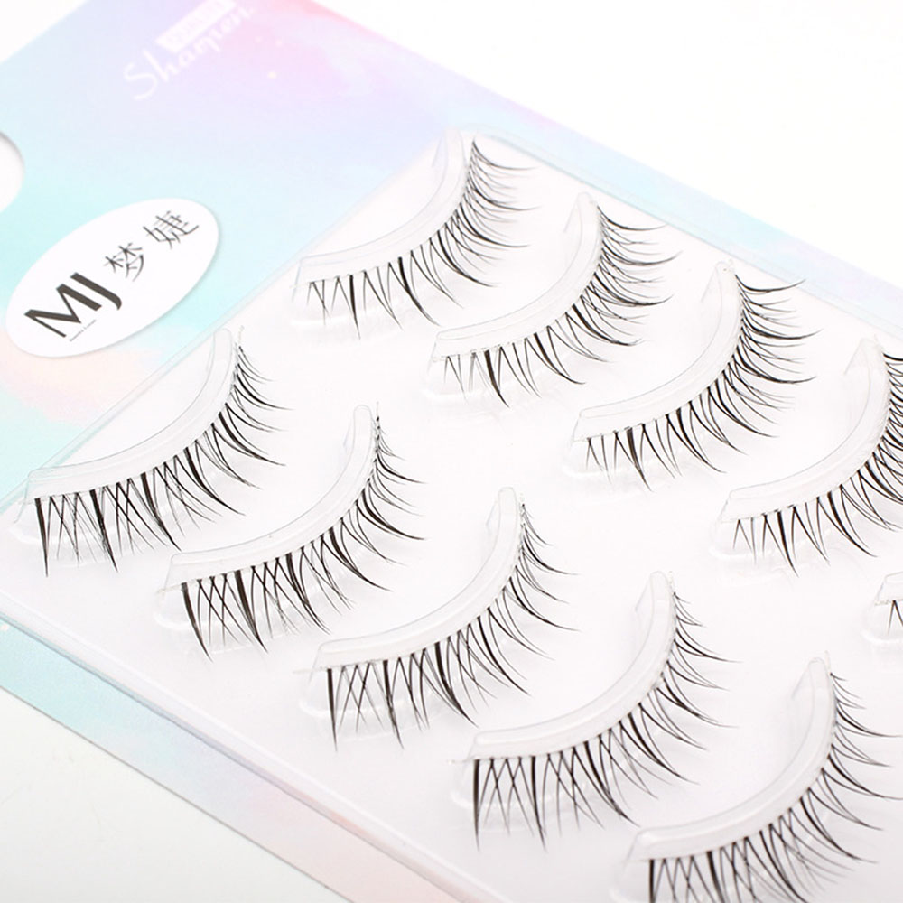 Short Eyelashes A/M Shape Spikes Cluster Eyelash Transparent Stem Eyelashes Eyelash Extensions Natural Korean False Eyelashes. 