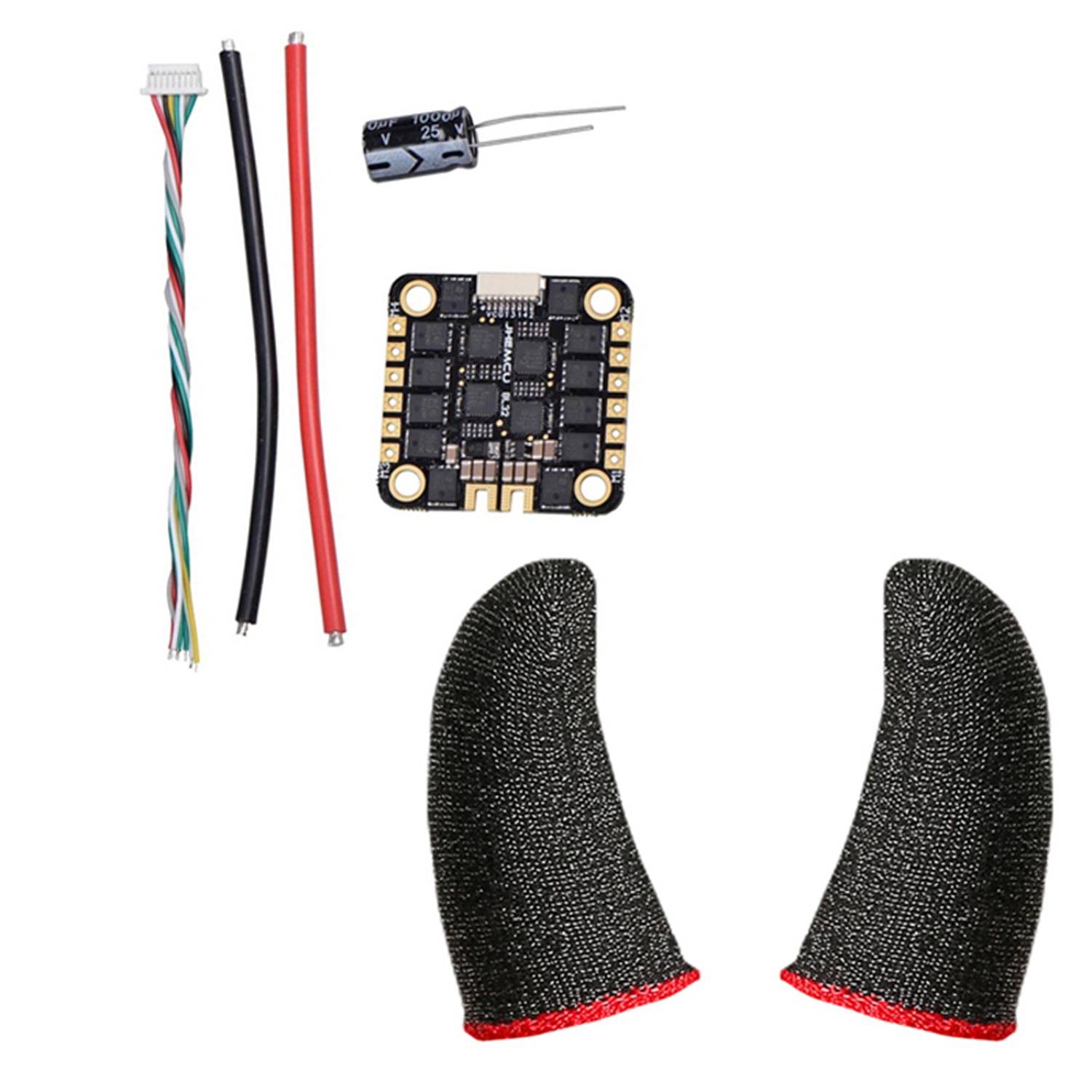 1set BL32-40A 3-6S Blheli 32 4 IN 1 Brushless ESC DShot1200 5V BEC 30.5X30.5MM & 10Pcs Finger Sweat Proof Gaming Sleeves
