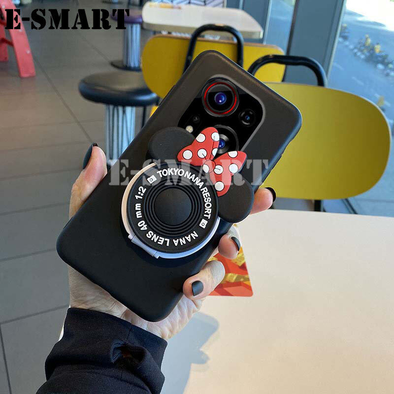For Tecno Phantom X2 Pro Case Makeup Mirror Soft Cute Cartoon Camera Stand Silicone Cases for Tecno Phantom X2 Pro Back Cover Casing. 
