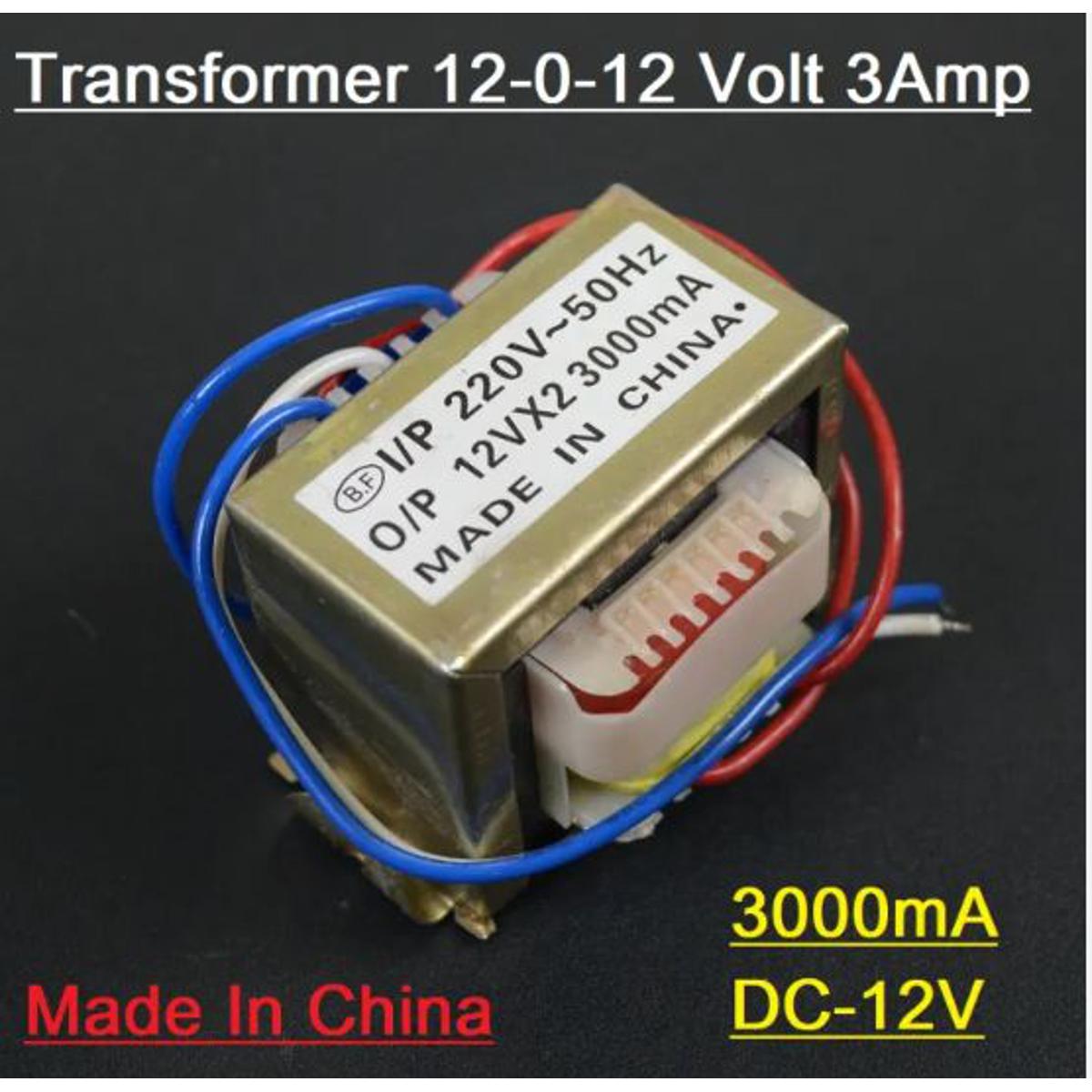 Transformer 12-0-12v 3Amp Input AC 220V 50Hz Output DC 12 Volt 3A Step Down Transformers For Power Supplies Electronic Project DIY - Multi Plug