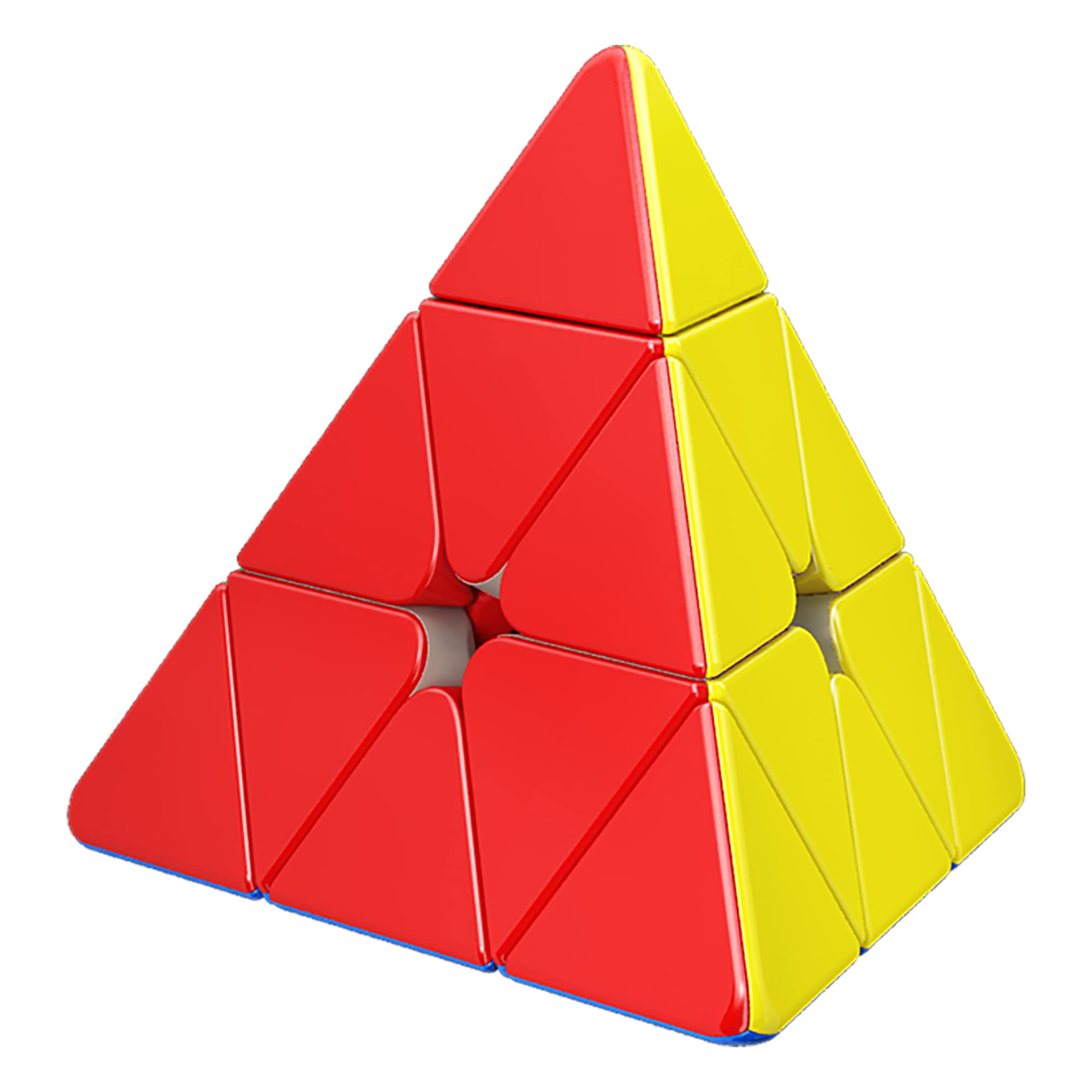 Pyraminx Pyramid Triangle High Speed Stickerless Rubik Cube-Multi Colora