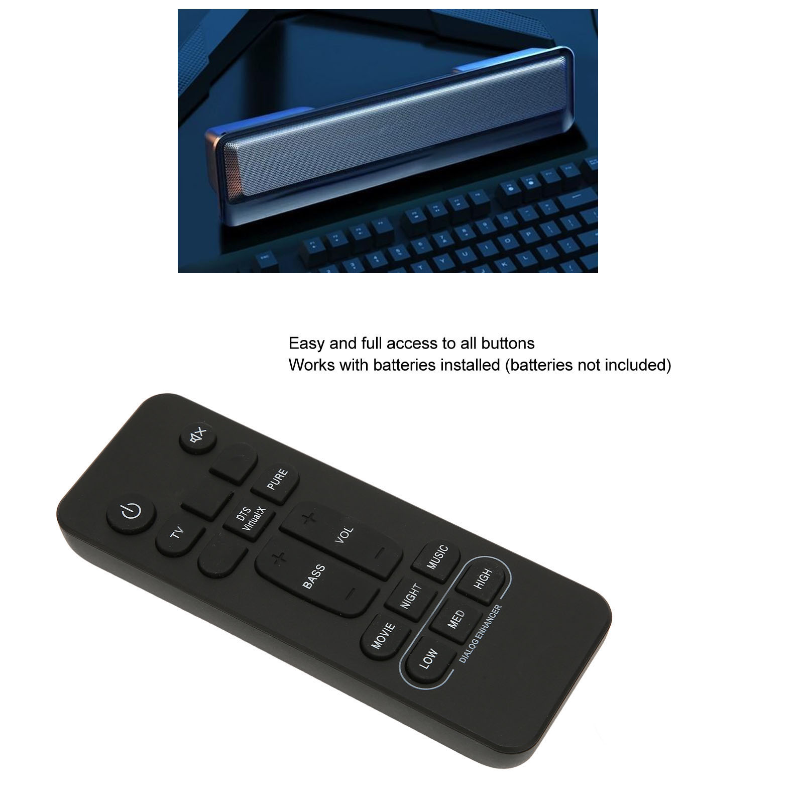 Sound Remote Control, Soundbar Remote Universal Sensitive for Soundbar. 