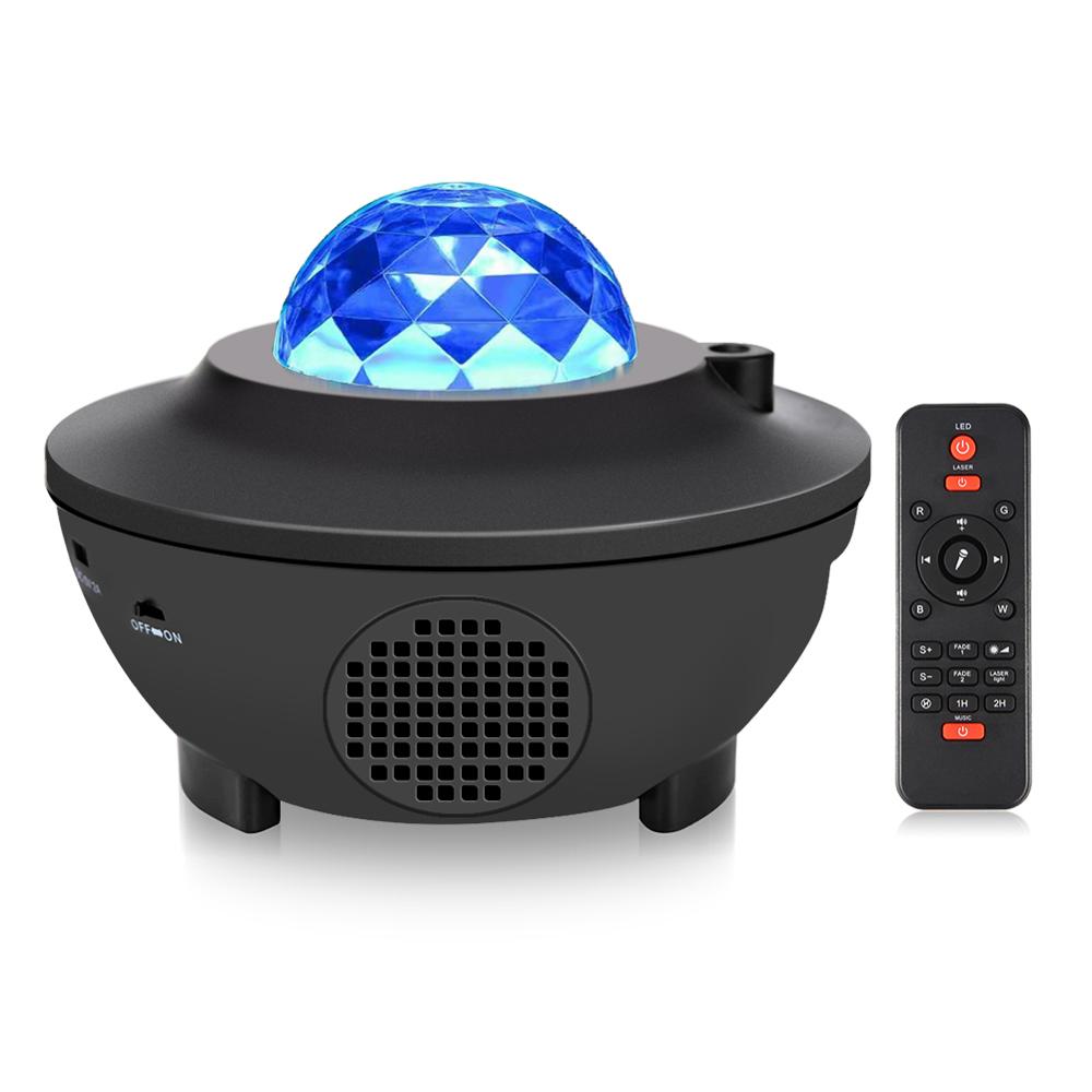 LED Star Projector Night Light Galaxy Starry Night Lamp Ocean Wave Projector With Music Speaker Remote Control. 